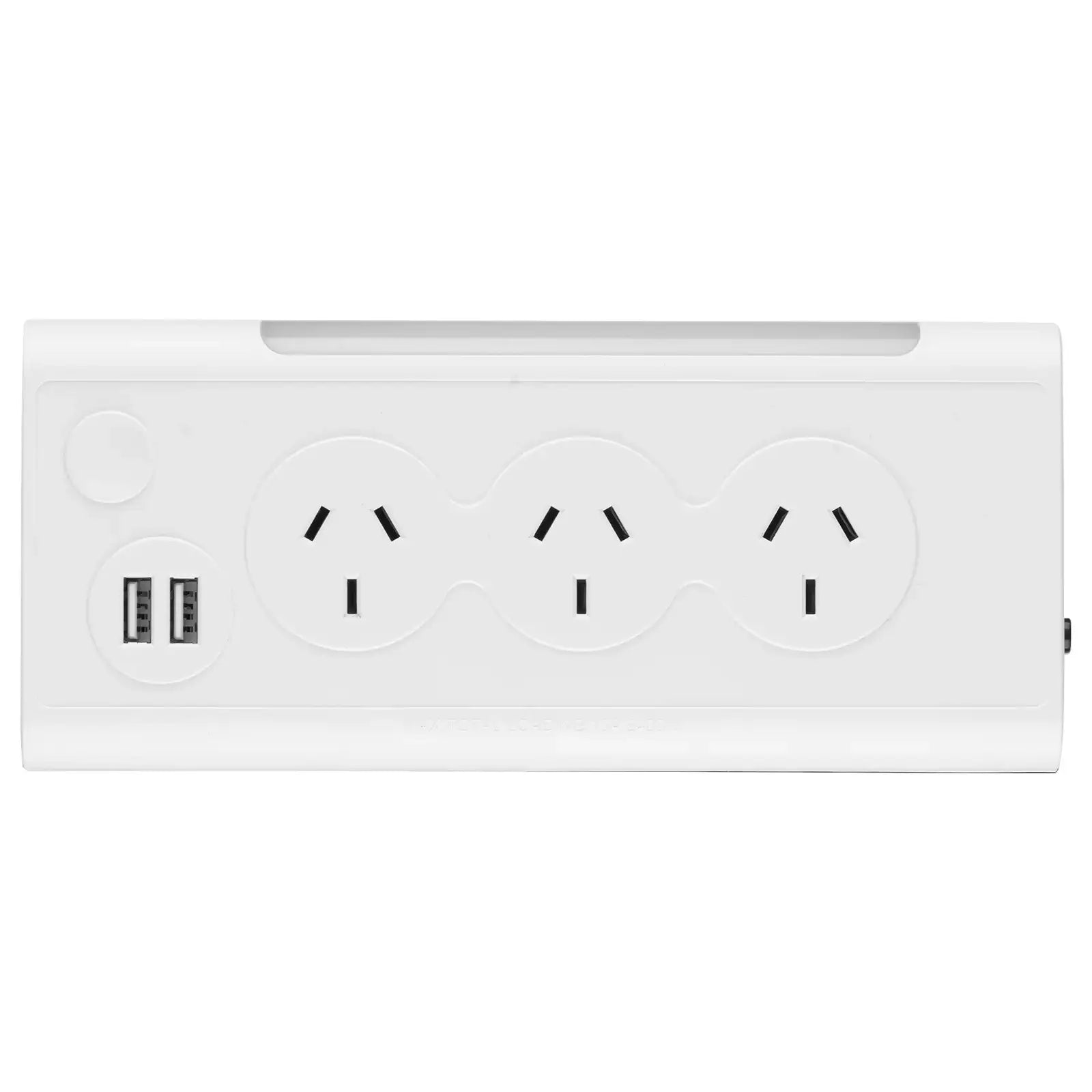 Triangle powerboard with 3 sockets, x2 USBs 2.1A and light – USB triangular extension board for desks