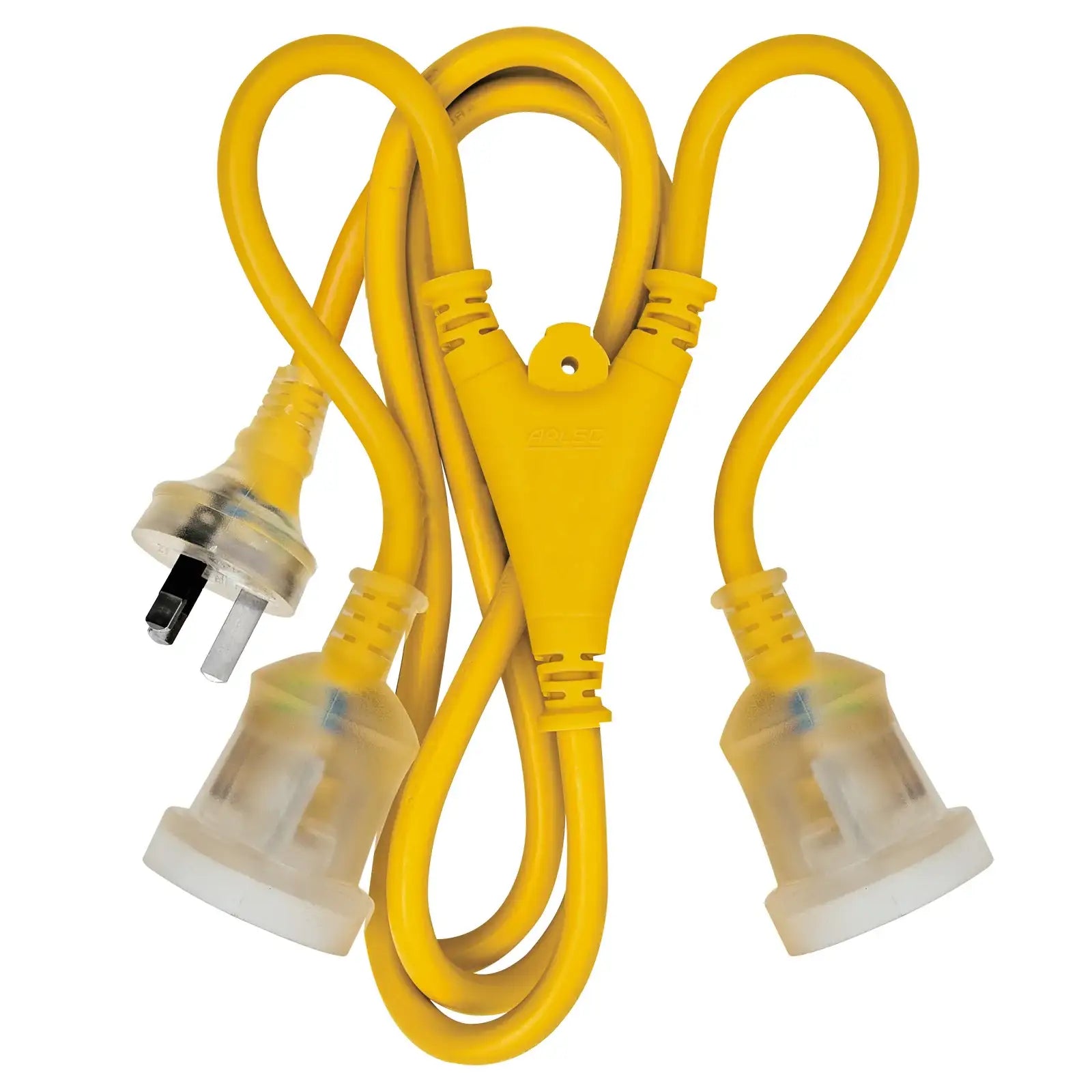 Arlec 1.8m dual output heavy duty extension lead, split power cord for multiple device use