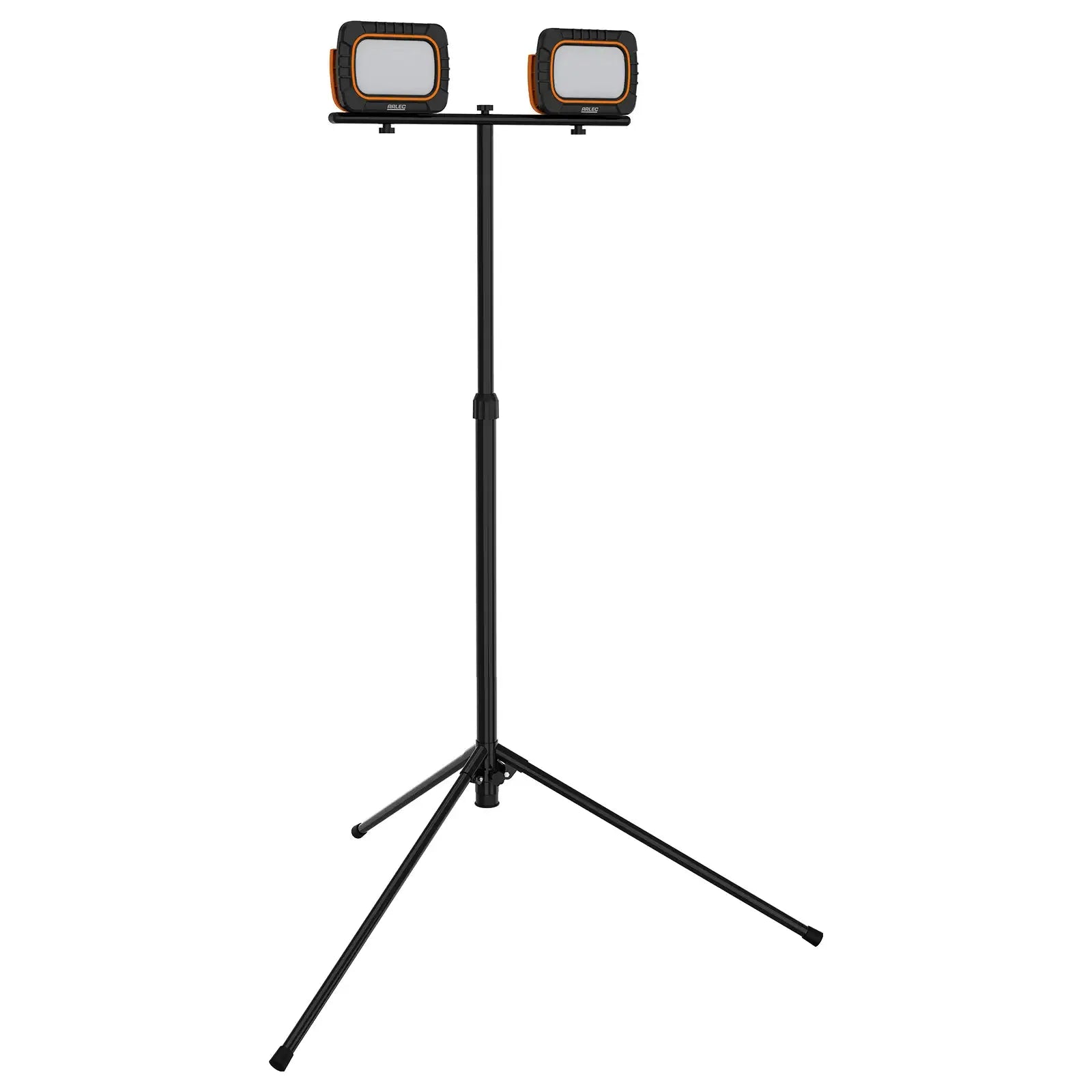 Twin 20W rechargeable LED work light with tripod, cordless operation, IP65