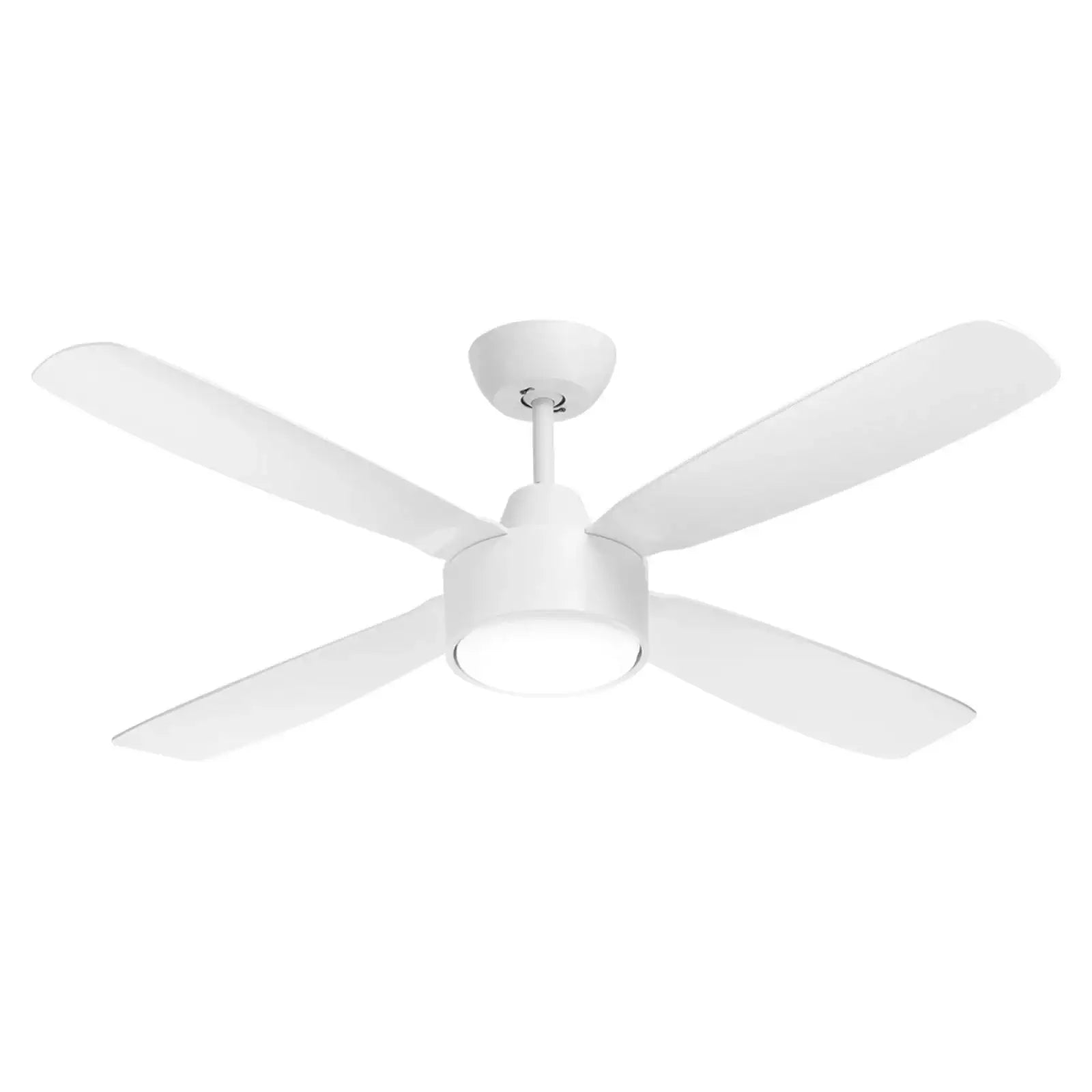 arlec 120cm aer white ceiling fan – tri-colour led fan with remote; matte finish 4 blade dc fan; quiet energy-saving ceiling fan