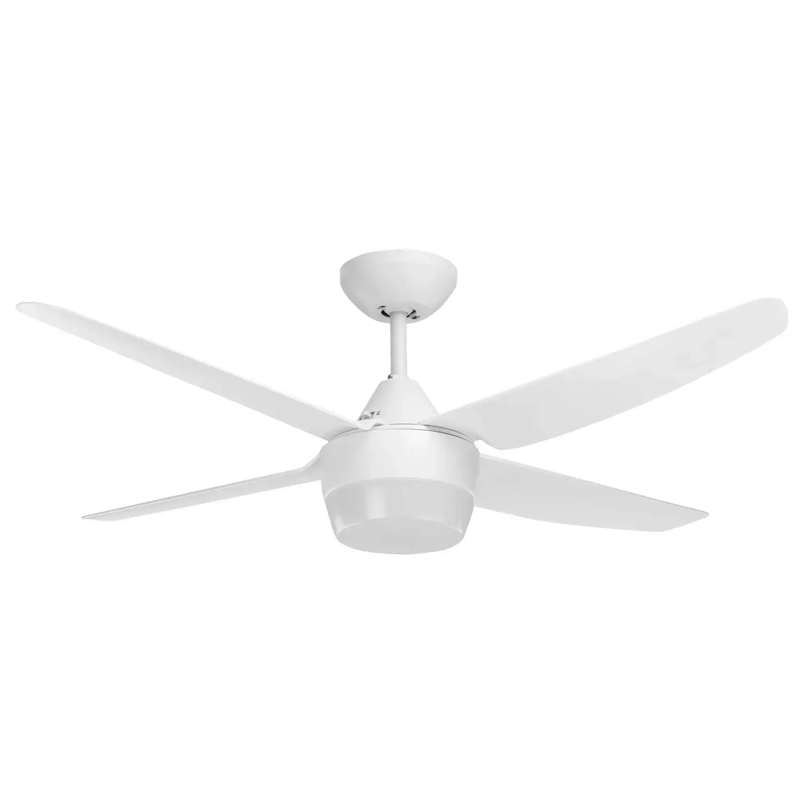 arlec 120cm chicago fan with light – ac motor ceiling fan; white 4 blade fan with clipper light; classic design with 3 speed control- best ceiling fans