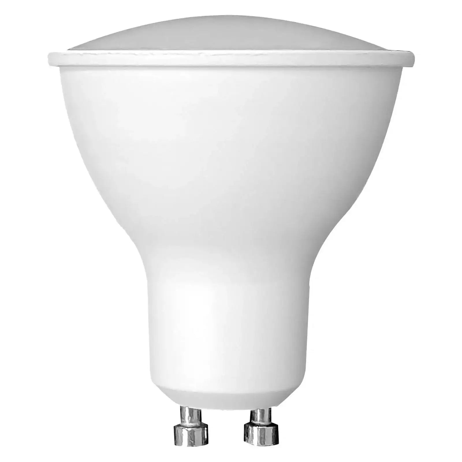 White Arlec GU10 LED smart globe with GU10 base on blank background