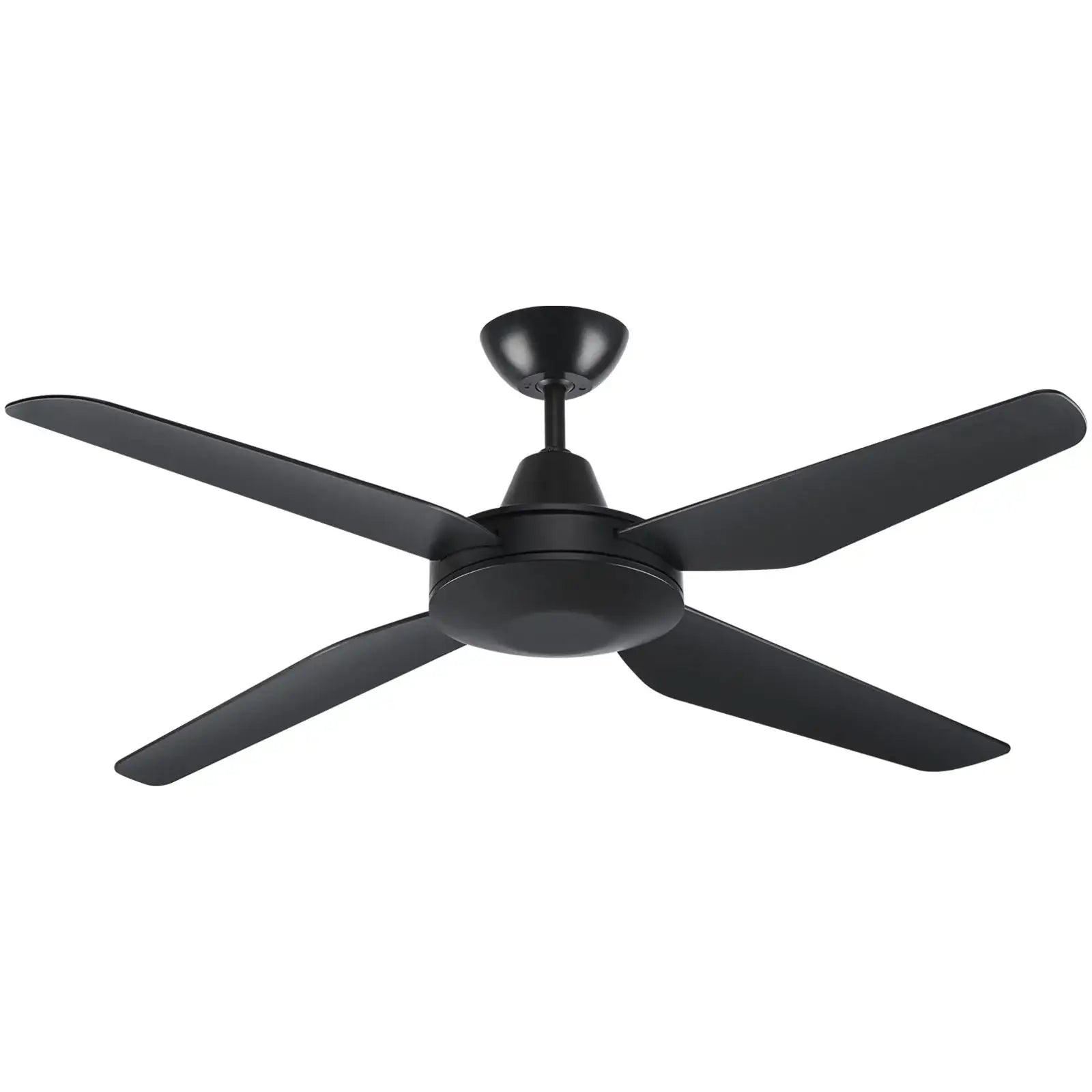 Arlec 130cm black smart ceiling fan with LED light and 6-speed remote. Best Cooling Solutions.
