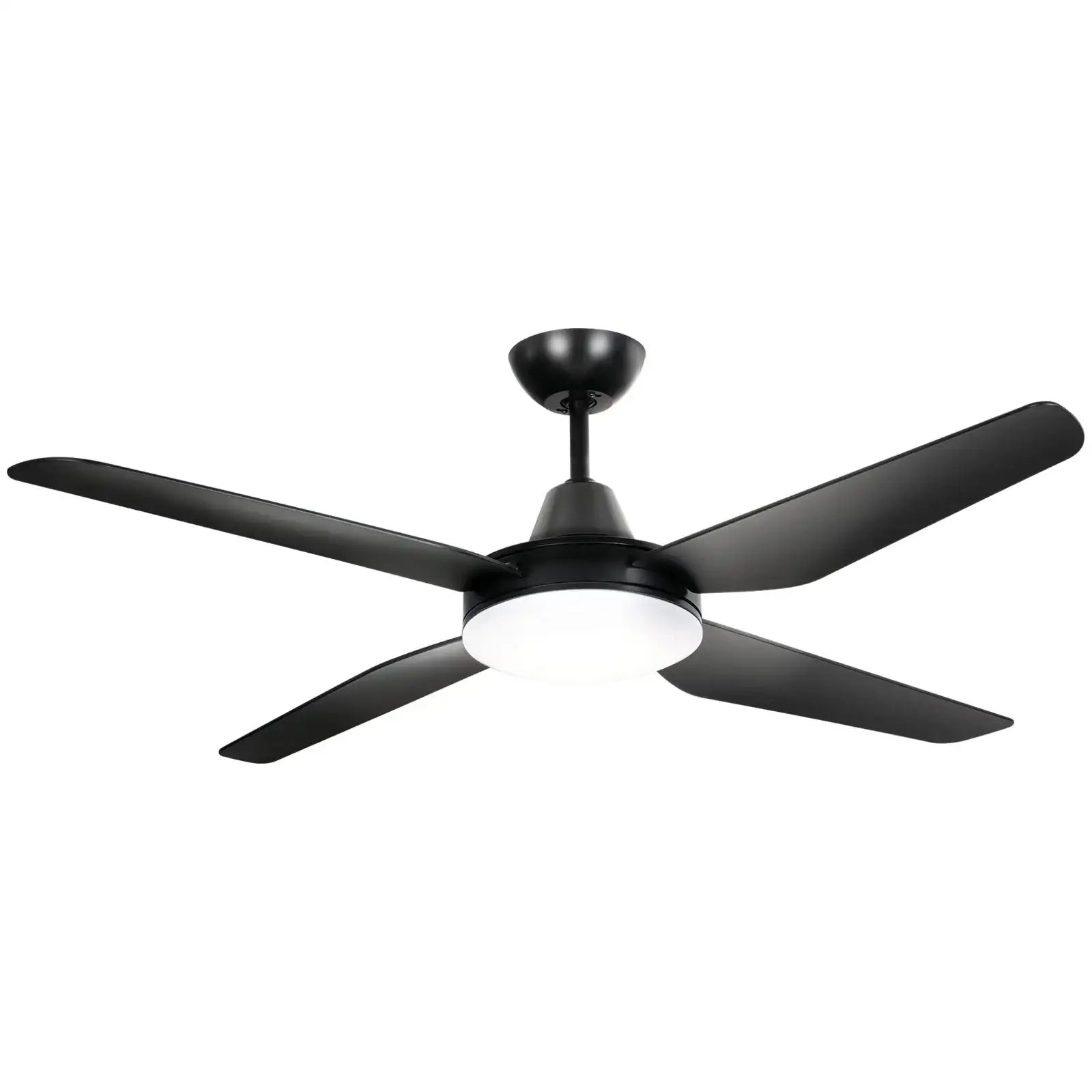 Arlec 130cm smart black ceiling fan with LED light and app control - Best Cooling Solutions.