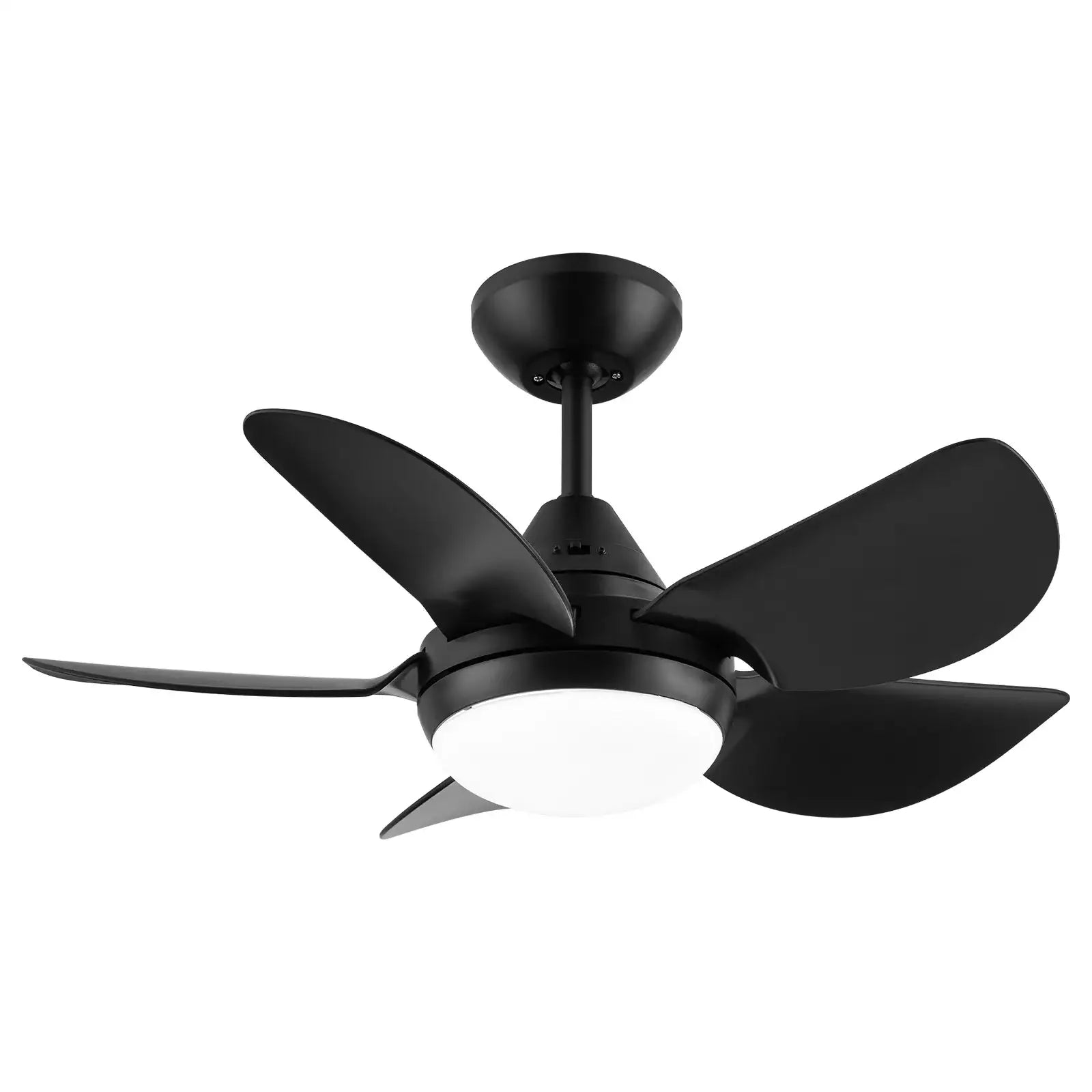 arlec 76cm maxy ceiling fan – compact 5 blade ceiling fan with light; tri-colour led black fan; energy-saving home fan. Best Cooling Solutions.