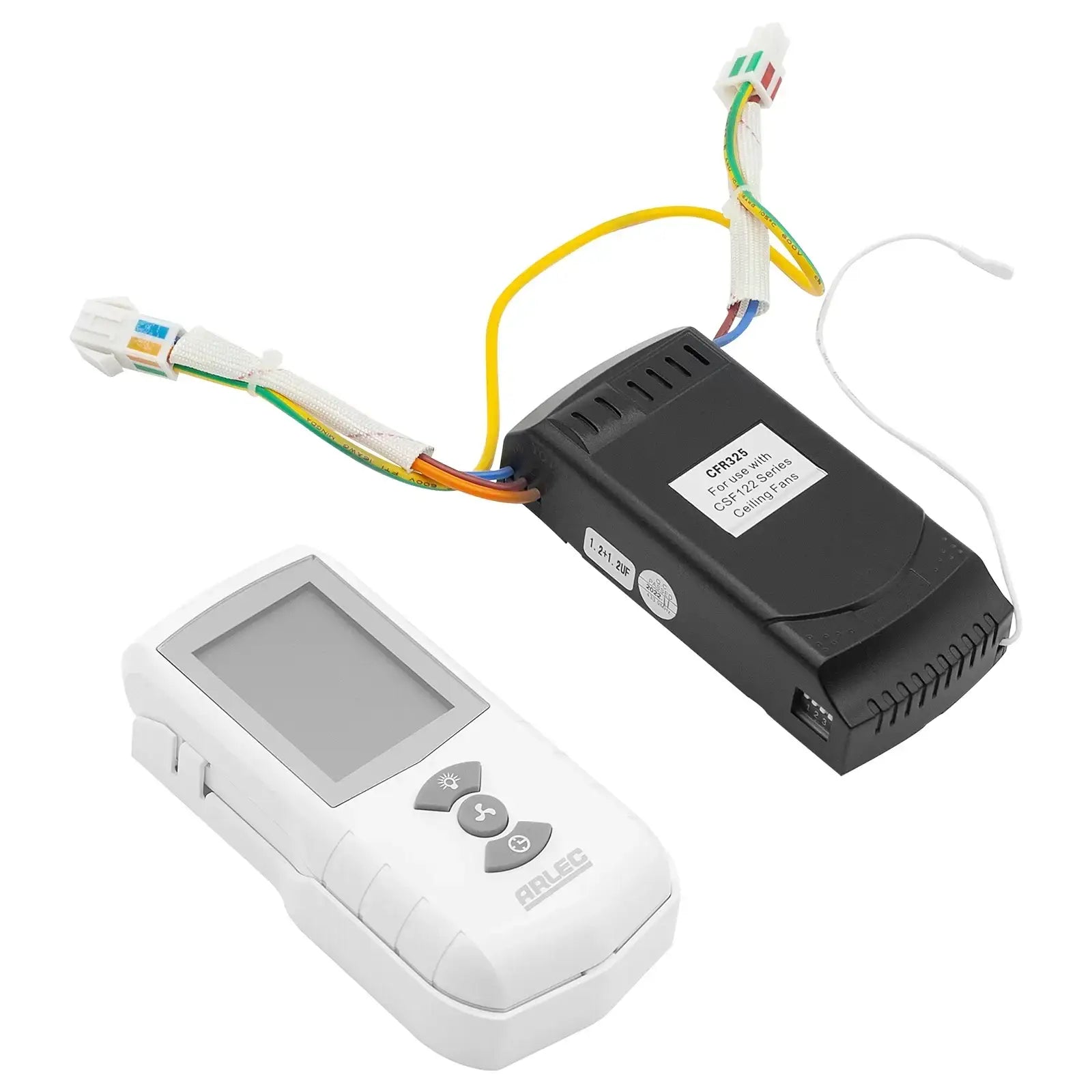 arlec remote control fan kit – universal remote for ceiling fans; fan and light control unit; easy-to-use lcd fan controller