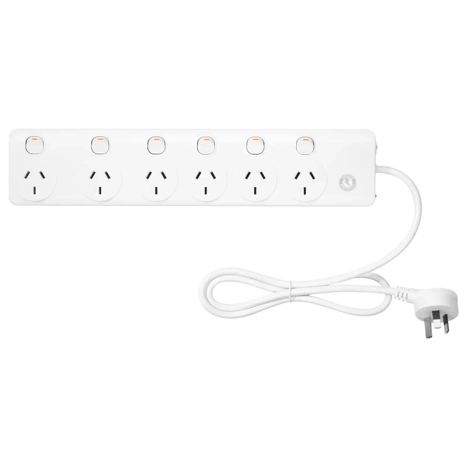 6 outlet 6 switch surge powerboard – multiple control surge board with 6 outlets