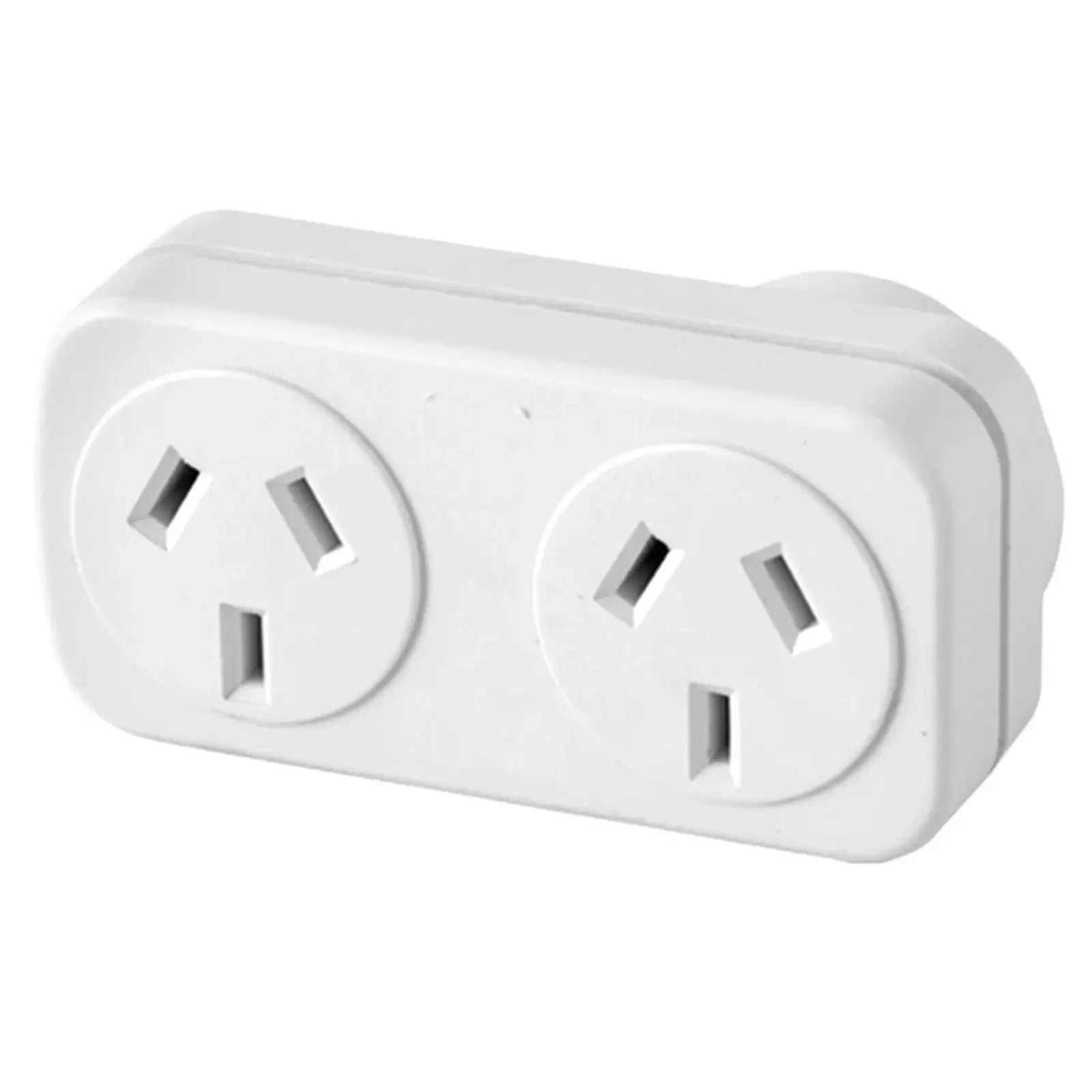 Left angle double power adaptor – Arlec compact side plug