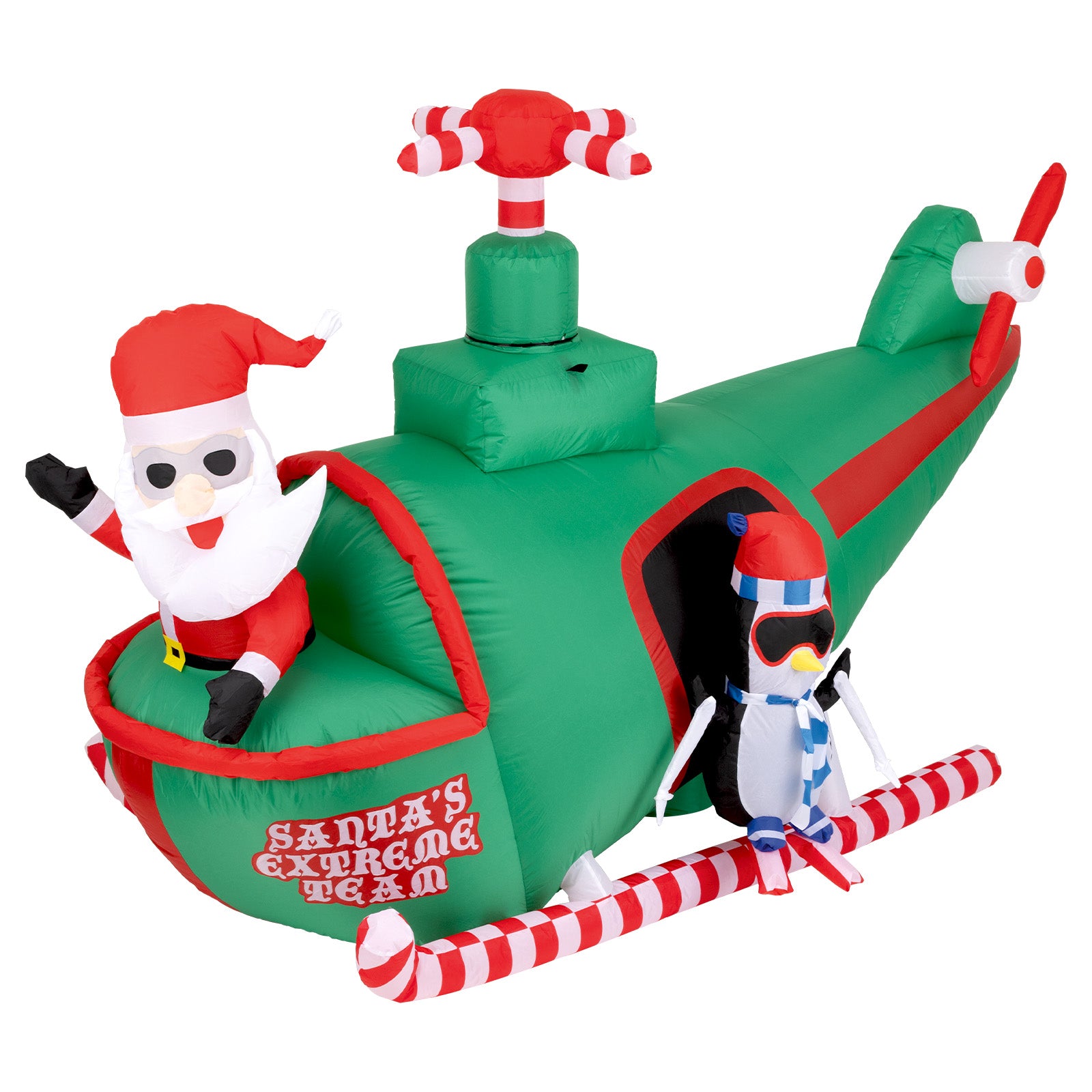 Arlec 1.67m Inflatable Rotating Santa in Helicopter