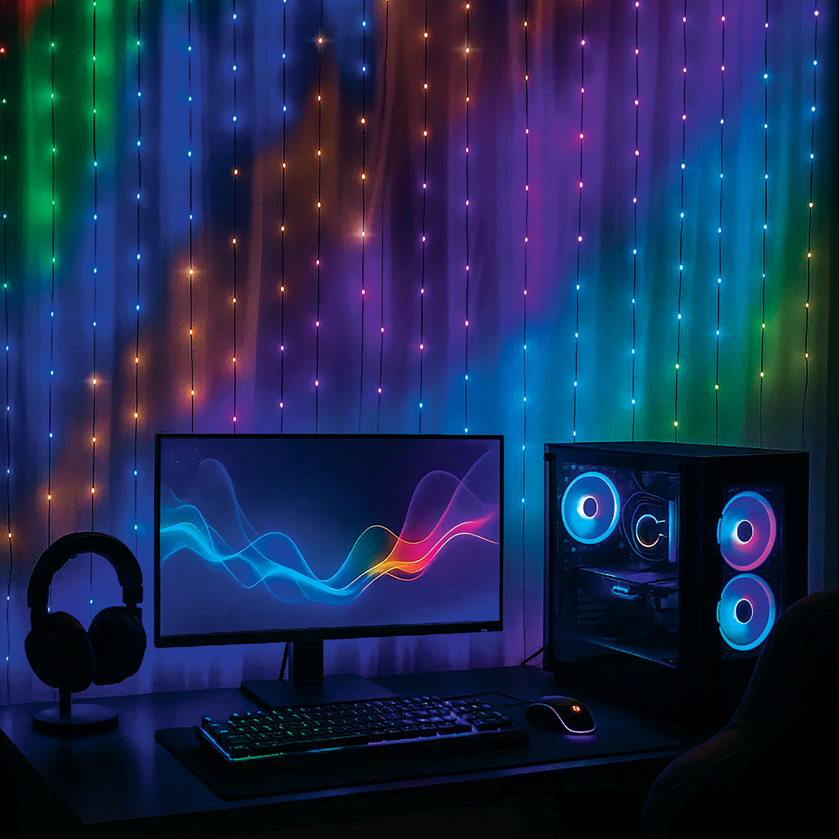Arlec Smart Pixel Curtain Light for Festive Christmas Decor